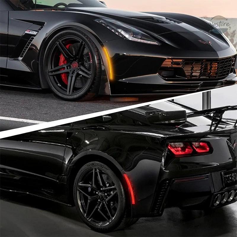 並行輸入品 シボレーシボレーコルベット C7 2014-2019 スモークレンズ
