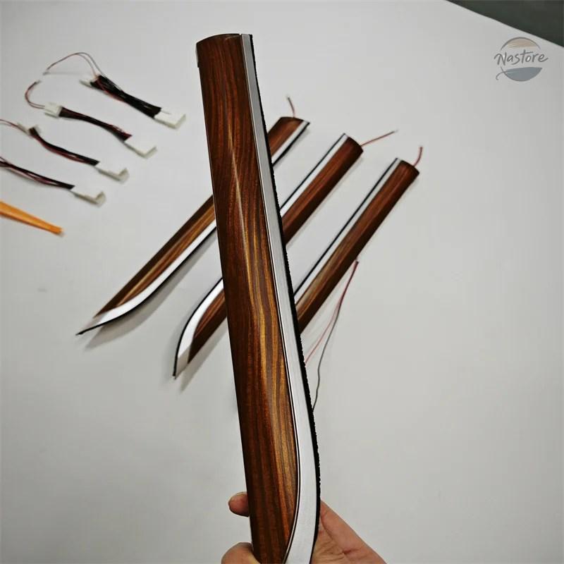 ブランド登録なし - 並行輸入品 木製炭素刈り込み アンビエントライト ハイランダー2015-2021用アップグレードキット 室内装飾LEDともし火付属品