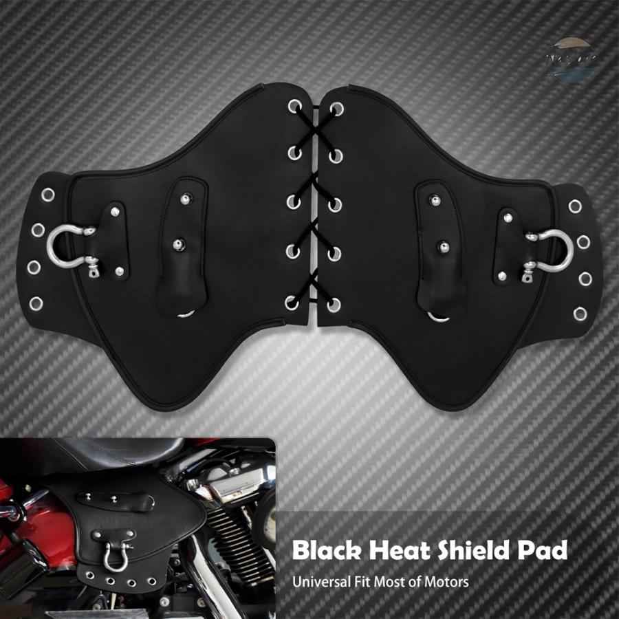 並行輸入品 バイク カバー エンジン 汎用熱サドルシールドpuレザーツーリングハーレー カスタムパーツ 部品 アクセサリーの画像