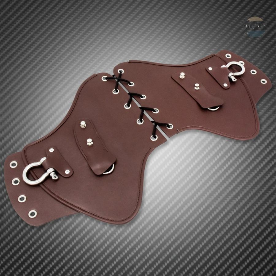 並行輸入品 バイク カバー エンジン 汎用熱サドルシールドpuレザーツーリングハーレー カスタムパーツ 部品 アクセサリーの画像