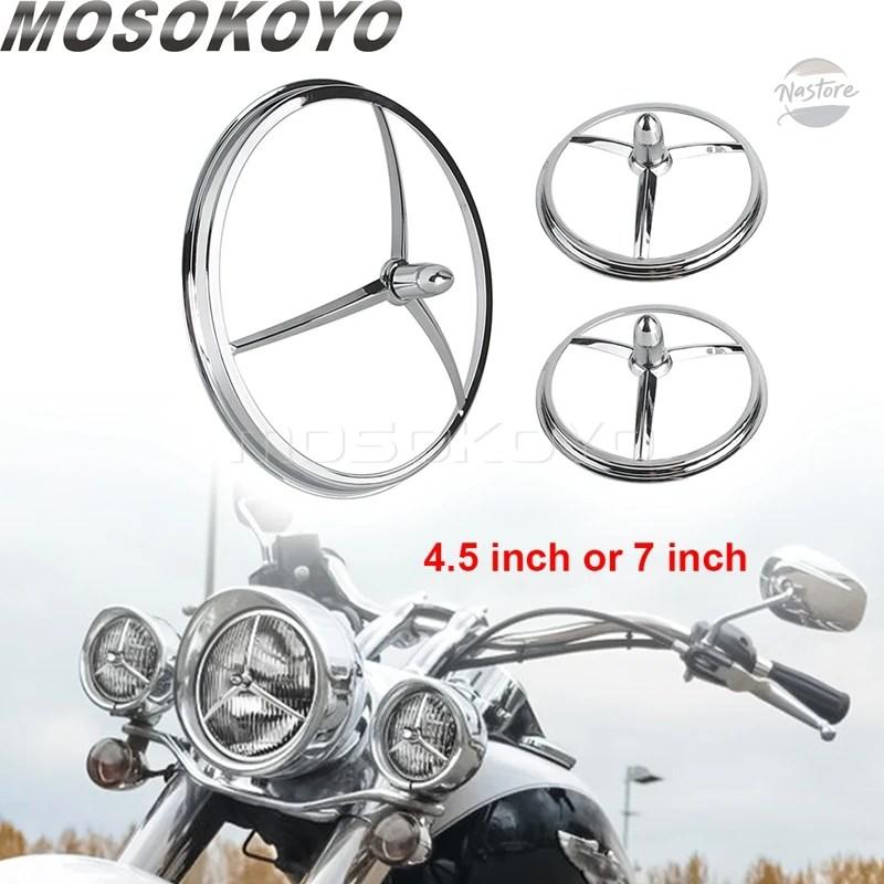 並行輸入品 バイク カバー ヘッドライト アクセサリー カスタム 弾丸トリムトライバー 4.5 インチ7インチ カスタムパーツ 部品 アクセサリー_1