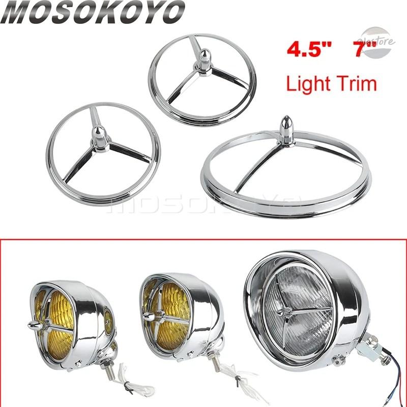 並行輸入品 バイク カバー ヘッドライト アクセサリー カスタム 弾丸トリムトライバー 4.5 インチ7インチ カスタムパーツ 部品 アクセサリー_3