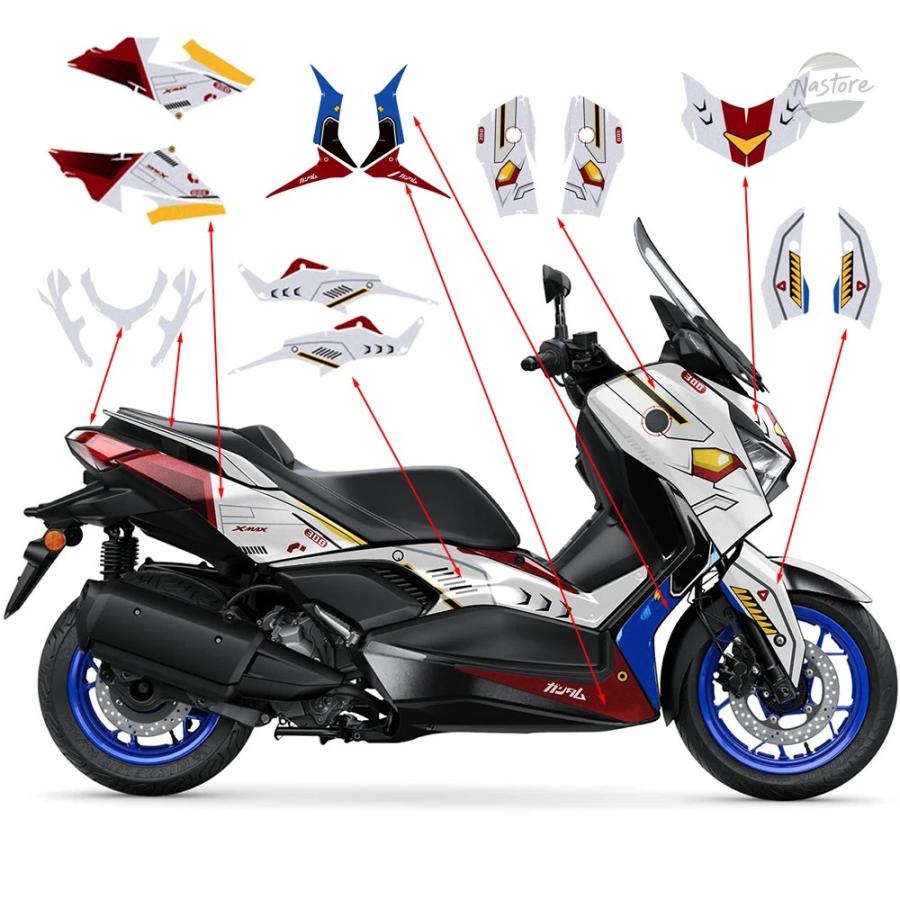 並行輸入品 バイク アクセサリー カスタム ステッカー x max 300 xmax