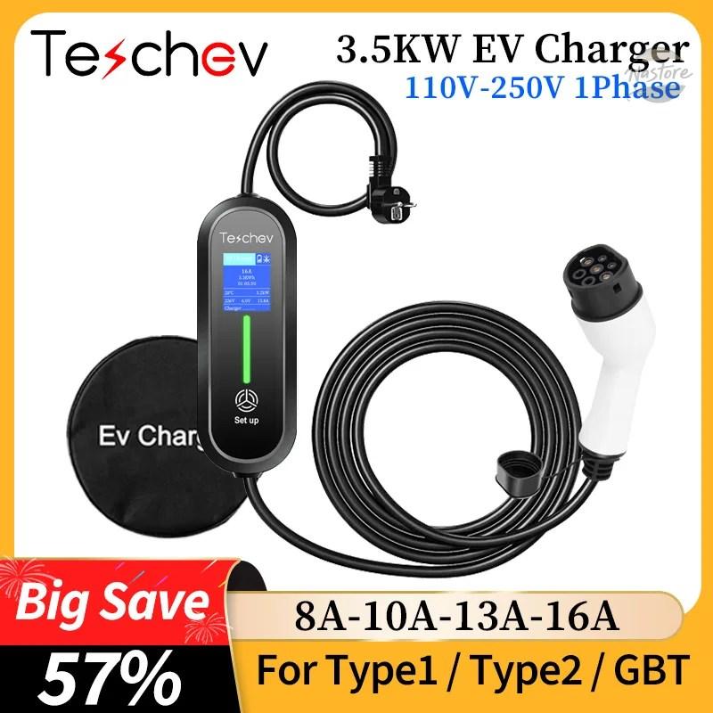 並行輸入品 ポータブルevチャージャー タイプ2 iec 62196 / gb/tプラグコネクタ 3.5kw 16a 単相 タイプ1 カスタムパーツ 部品 アクセサリー_7