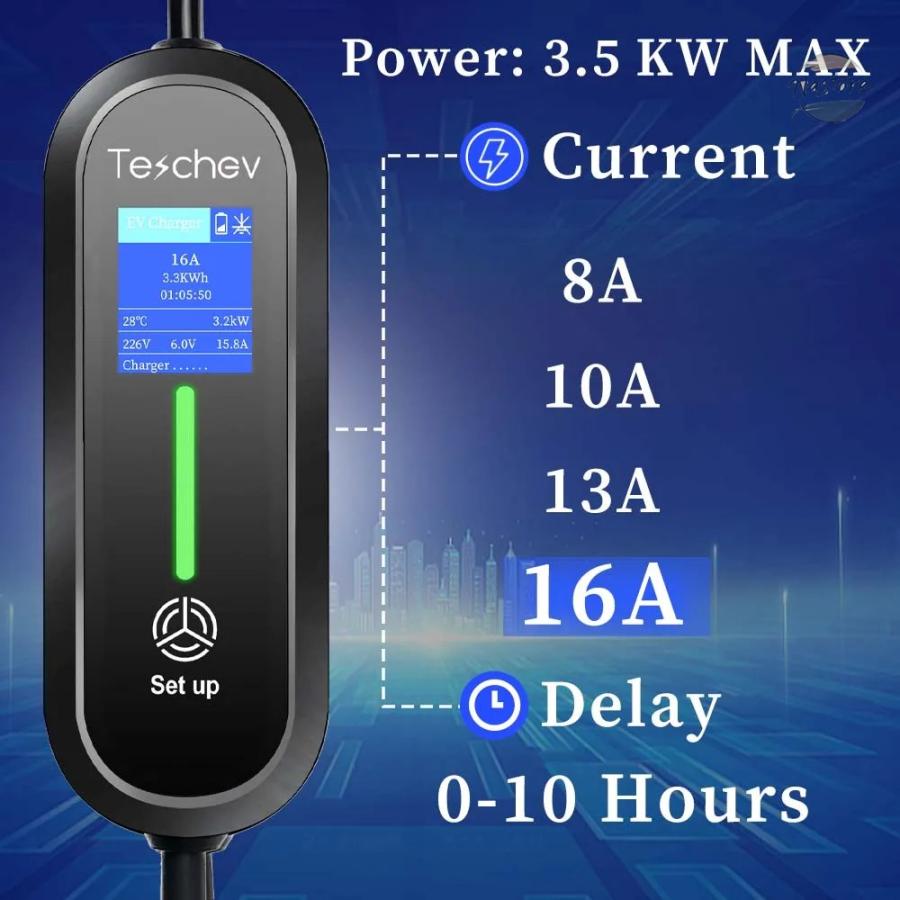 並行輸入品 ポータブルevチャージャー タイプ2 iec 62196 / gb/tプラグコネクタ 3.5kw 16a 単相 タイプ1 カスタムパーツ 部品 アクセサリー_9
