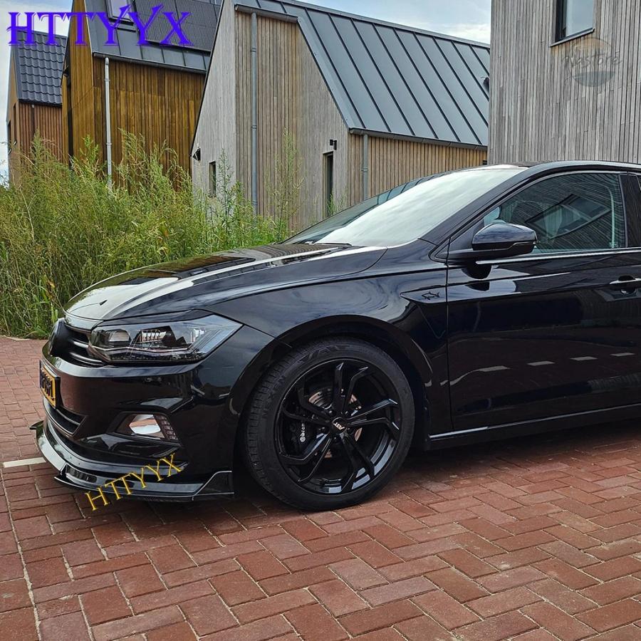 並行輸入品 mk6 フロントバンパー リップ httyyx vw ポロ typ aw スタンダード tsi tdi 2018-21 2022 スプリッターディフューザー 3 個 カスタムパーツ 部品の画像