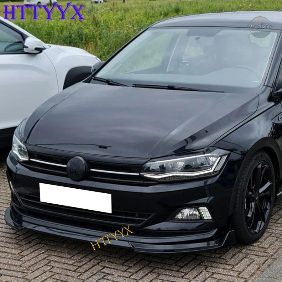 並行輸入品 mk6 フロントバンパー リップ httyyx vw ポロ typ aw スタンダード tsi tdi 2018-21 2022 スプリッターディフューザー 3 個 カスタムパーツ 部品の画像