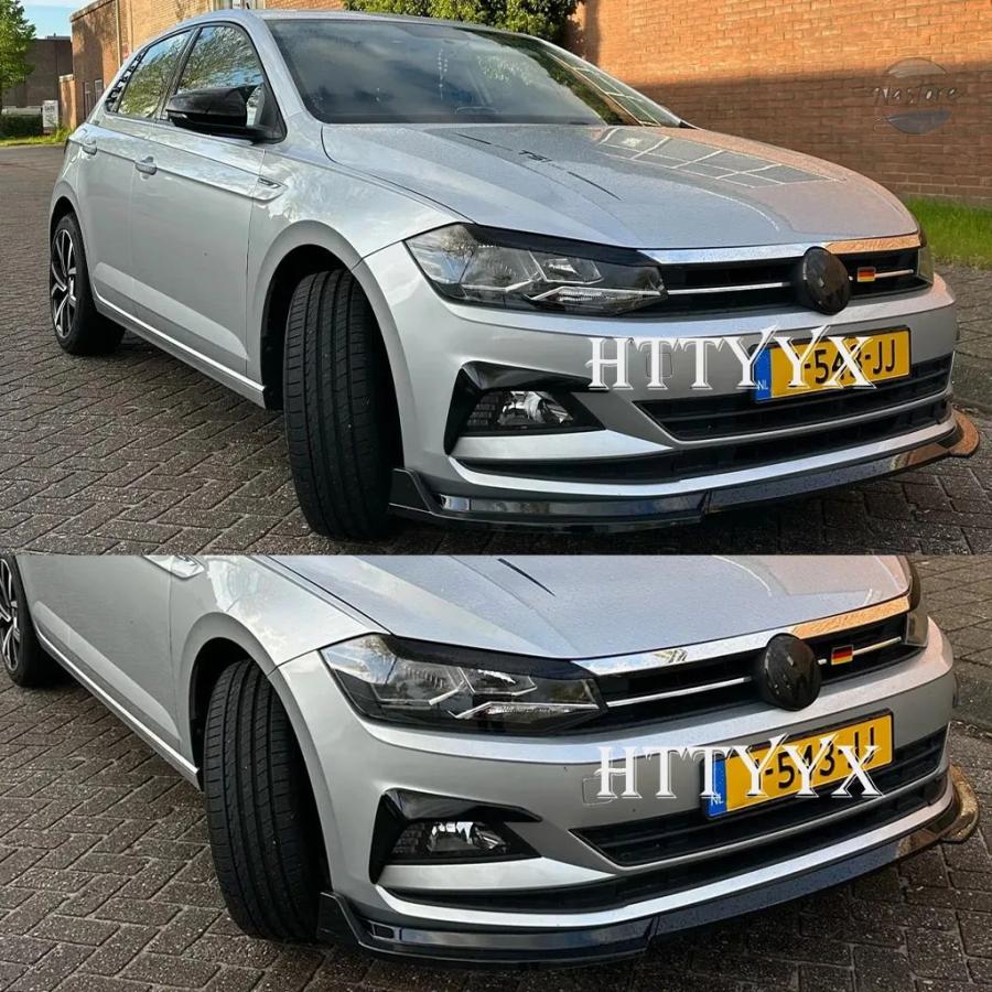 並行輸入品 mk6 フロントバンパー リップ httyyx vw ポロ typ aw スタンダード tsi tdi 2018-21 2022 スプリッターディフューザー 3 個 カスタムパーツ 部品の画像