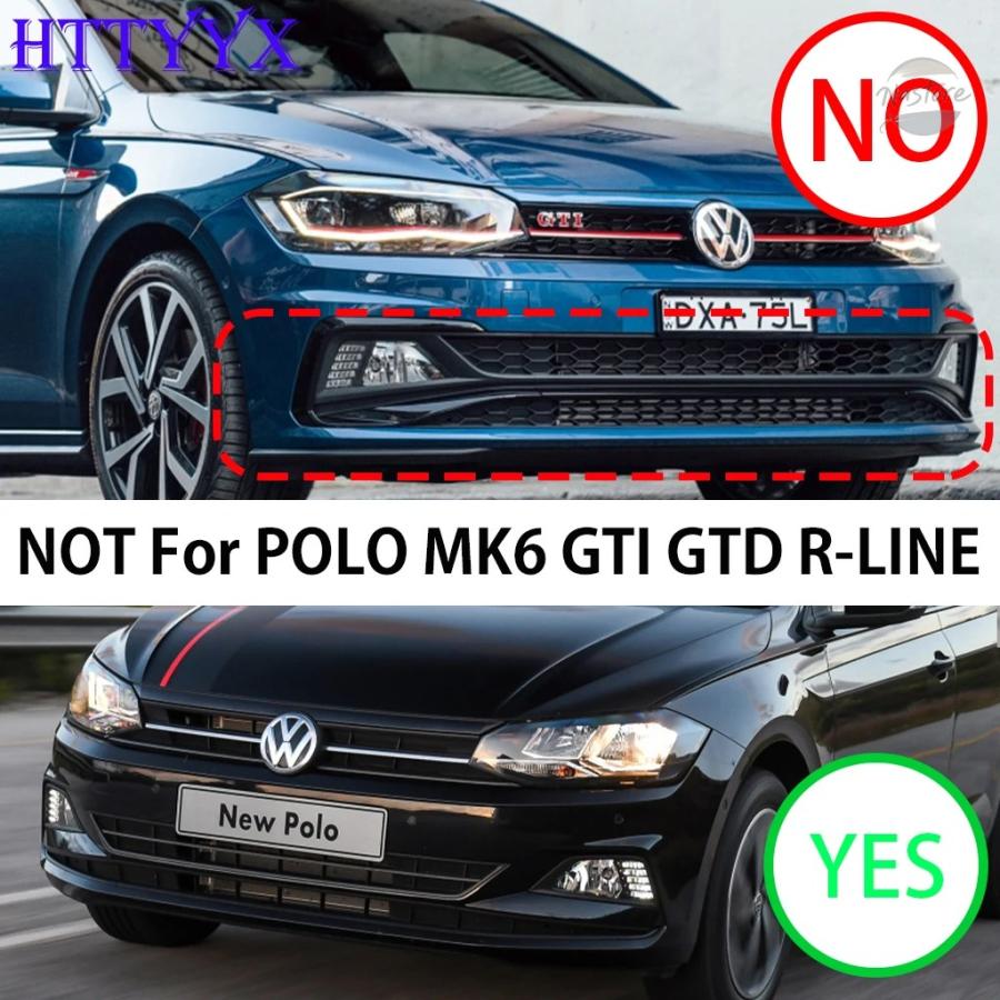 並行輸入品 mk6 フロントバンパー リップ httyyx vw ポロ typ aw スタンダード tsi tdi 2018-21 2022 スプリッターディフューザー 3 個 カスタムパーツ 部品の画像