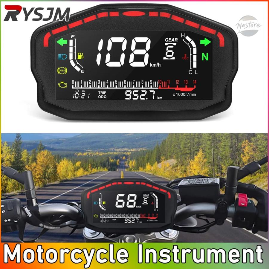 並行輸入品 バイク メーター 液晶デジタル 14000 rpm カスタムパーツ