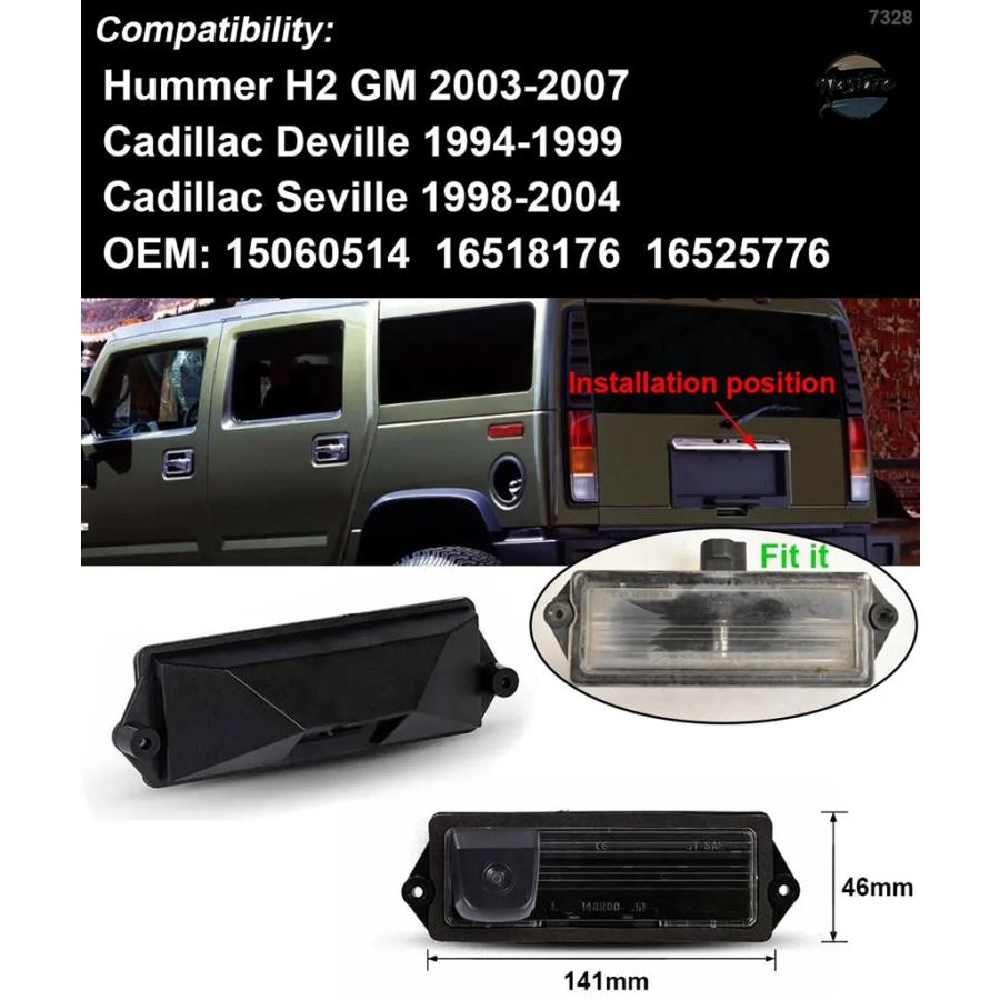 並行輸入品 h2 キャデラック リアビューカメラハマー hummer gm 2003-2007 cadillacデビル カスタムパーツ 部品 アクセサリー_2