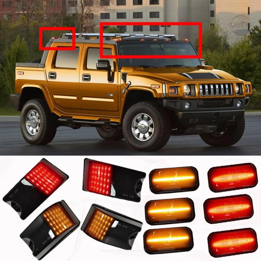 並行輸入品 ハマー hummerh2 互換性 あるネバー 赤 led電球 10個 2003-2009 sut 2005-2009 カスタムパーツ 部品 アクセサリー_4