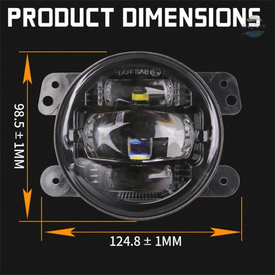 並行輸入品 ジープ h1 フォグランプ ヘッドライト ラングラー 2 個 4 インチラウンド led カスタムパーツ 部品 アクセサリー_3