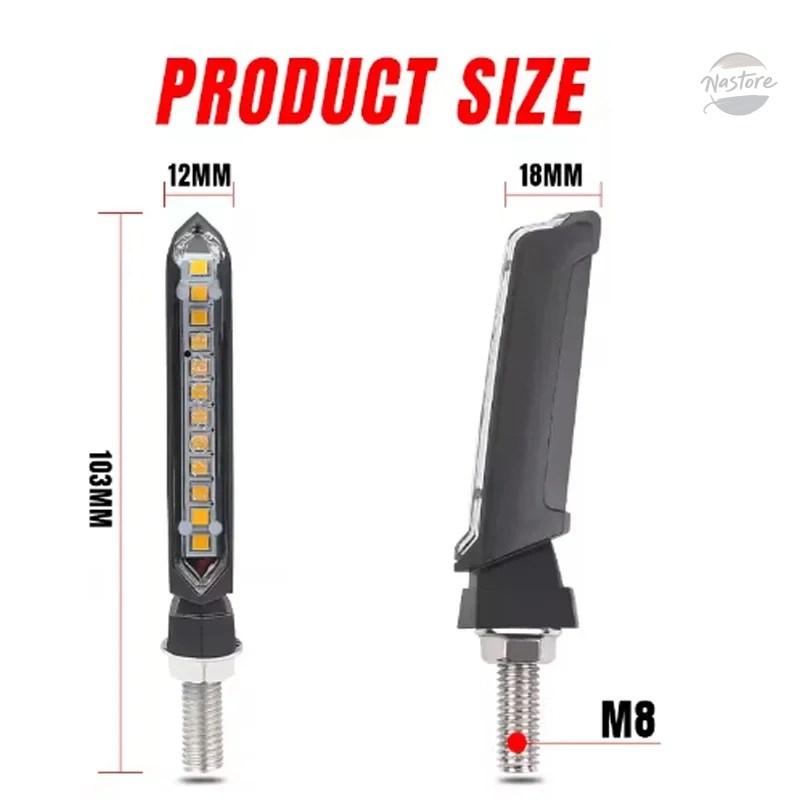 並行輸入品 バイク 8mm ledウィンカーライト2個 汎 12v アンバー フローティング カスタムパーツ 部品 アクセサリーの画像