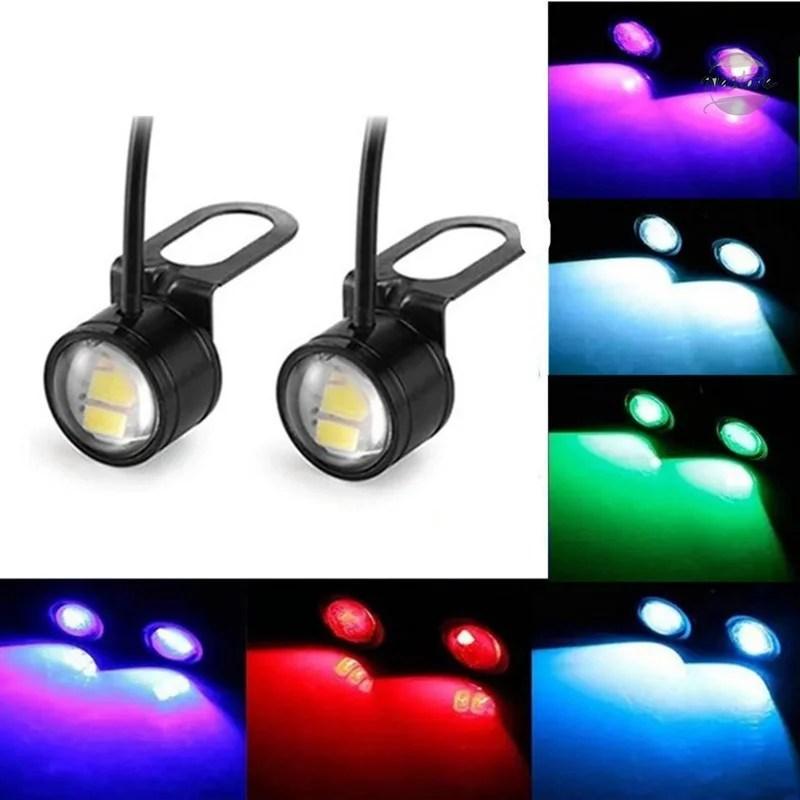 並行輸入品 dc12v バイク ヘッドライト 1ペア モーターストロボ led イーグルアイ カスタムパーツ 部品 アクセサリーの画像