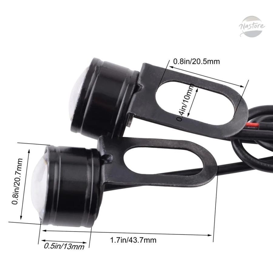 並行輸入品 dc12v バイク ヘッドライト 1ペア モーターストロボ led イーグルアイ カスタムパーツ 部品 アクセサリーの画像