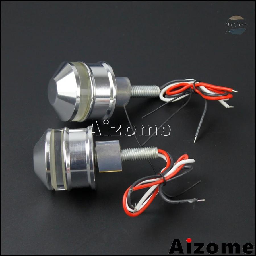 並行輸入品 バイク ハンドル バーエンド カスタム 25mm ウィンカー ターン カスタムパーツ 部品 アクセサリーの画像
