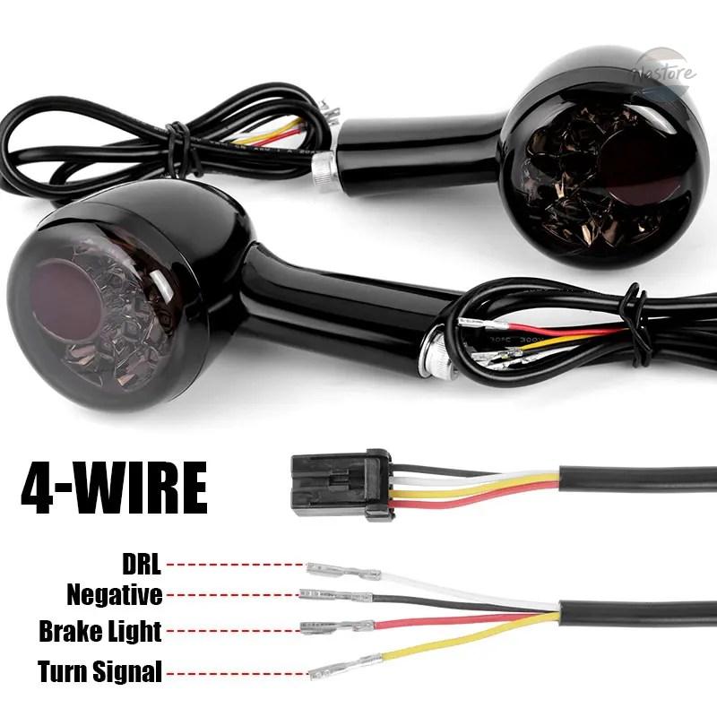 並行輸入品 xl883 バイク テールライト ブレーキ led アルミ製 インジケーター drl カスタムパーツ 部品 アクセサリーの画像