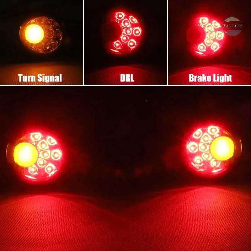 並行輸入品 xl883 バイク テールライト ブレーキ led アルミ製 インジケーター drl カスタムパーツ 部品 アクセサリーの画像