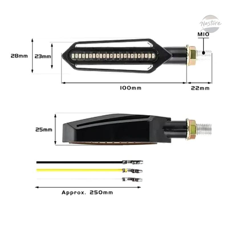 並行輸入品 バイク リレー 汎 ledウィンカーライト 12v 10mm流水 24個ledウィンカーライト カスタムパーツ 部品 アクセサリーの画像