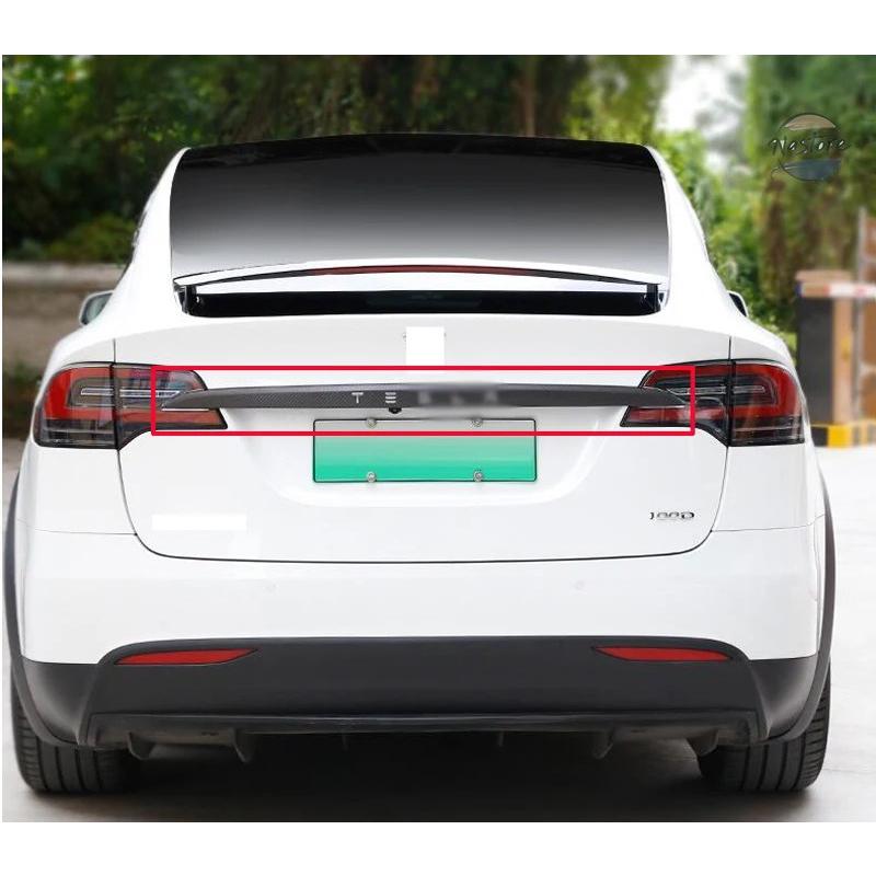 並行輸入品 FOR TESLA MODEL X 2016-2022 2018 2019 CAR ACCESSORIES CARBON FIBER STYLE REAR BOOT DOOR TRUNK LID COVER TRIM TAILGATE GARNISHの画像