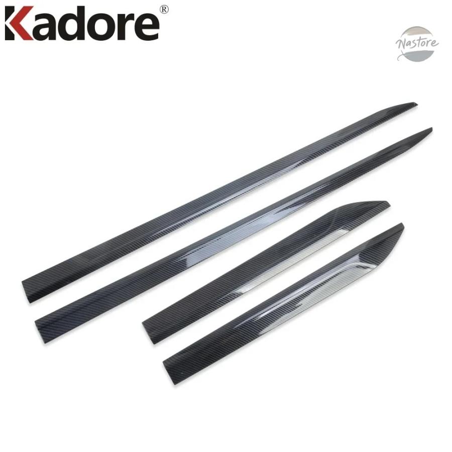 並行輸入品 FOR AUDI Q5 2018-23 CARBON FIBER SIDE DOOR BODY MOLDING LINE COVER TRIM PROTECTOR EXTERIOR ACCESSORIESの画像