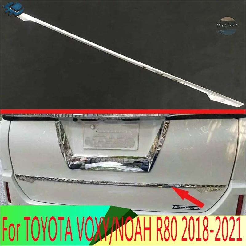 並行輸入品 FOR トヨタ VOXY/NOAH R80 2018-2021 2019 ABS クロームE TAIL GATE DOOR COVER TRIM REAR TRUNK MOLDING BEZEL STYLING STICKER GARNISHの画像