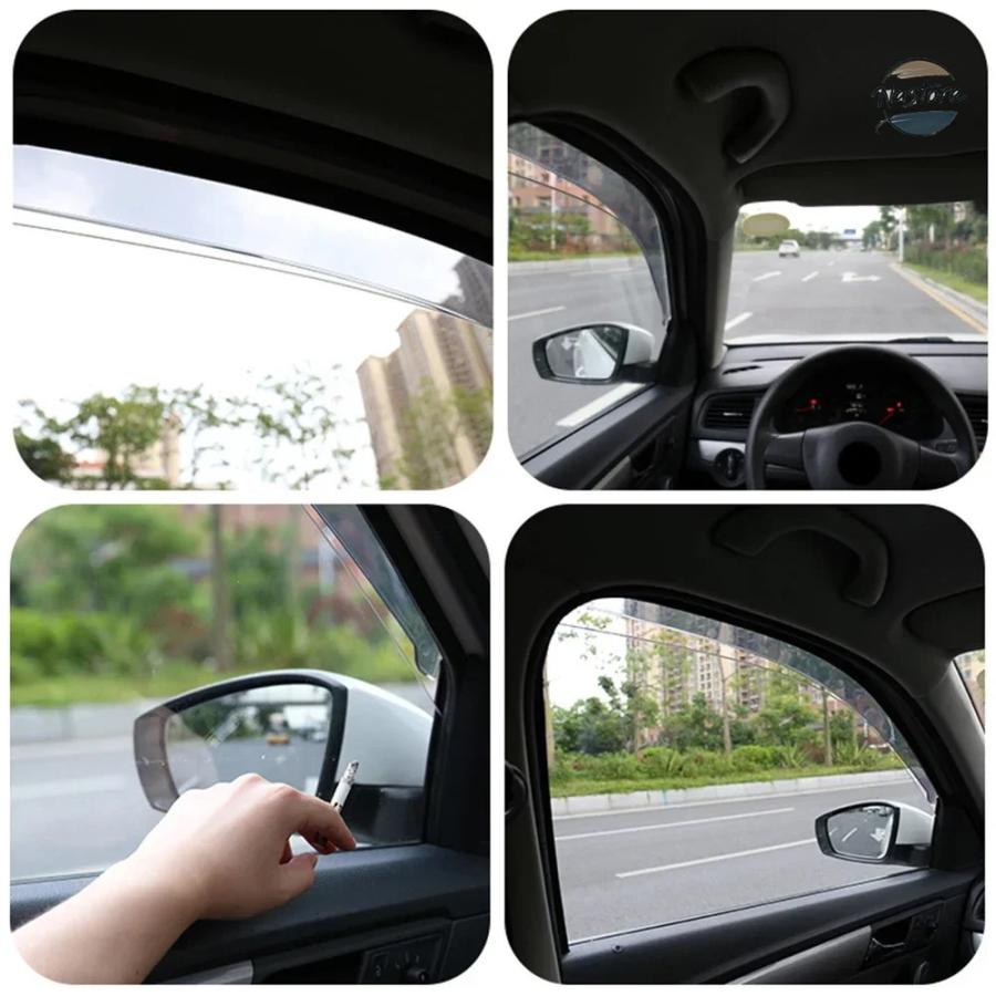 並行輸入品 クロームE STRIPS RAIN GUARDS FOR VOLKSWAGEN ID.6 2021-2023 WINDOW VISOR WIND DEFLECTORS DOOR VISOR VENT SHADES VENTVISOR_4