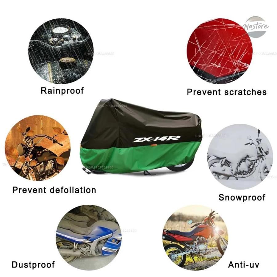 並行輸入品 ZX14R カワサキ バイク カバー 防水 UVプロテクター オール
