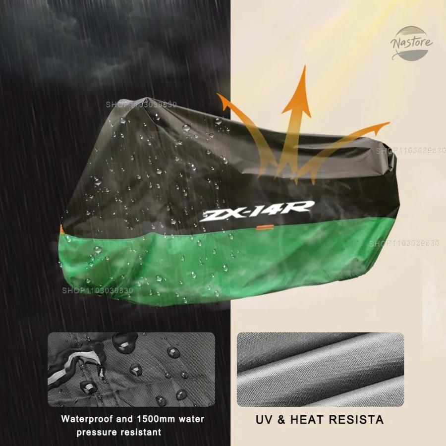 並行輸入品 ZX14R カワサキ バイク カバー 防水 UVプロテクター オール