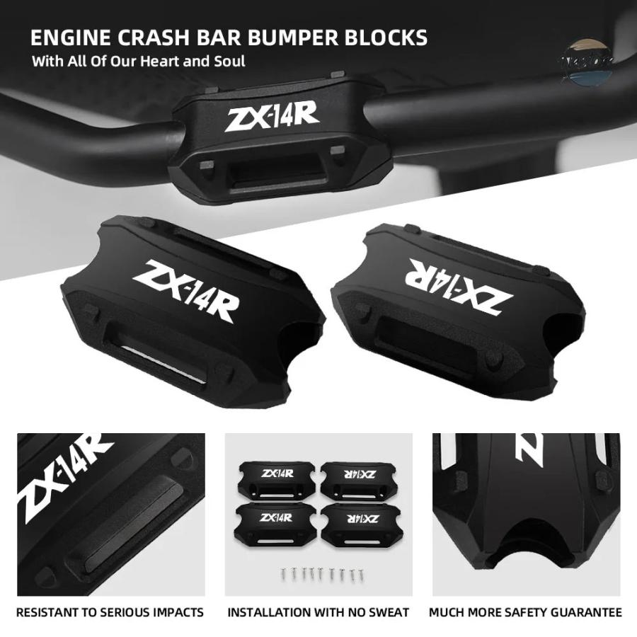 並行輸入品 ZX14R カワサキ バイク ガード エンジン バンパー 25MM