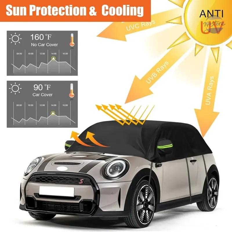 並行輸入品 CAR COVER 210T AUTO HALF BODY DUST-PROOF WATERPROOF