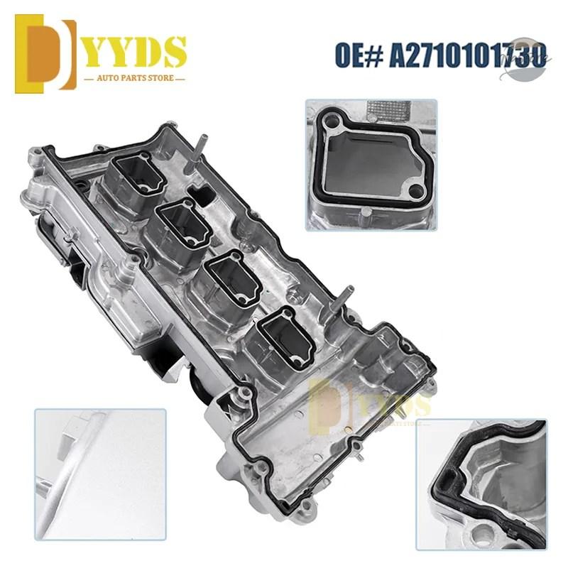 並行輸入品 ALUMINUM VALVE COVER WITH GASKETS FOR MERCE-DES-BENZ C200 C250 E250 SLK200 SLK250 L4 1.8L M271 A2710101730 2710101730_2