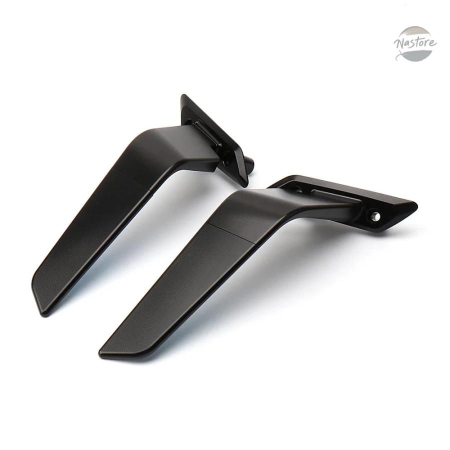 並行輸入品 バイク FIXED WING REARVIEW MIRROR WITH ADJUSTABLE ROTATION BLACK MODIFICATION SUITABLE ヤマハ T-MAX 560 2022-2023の画像