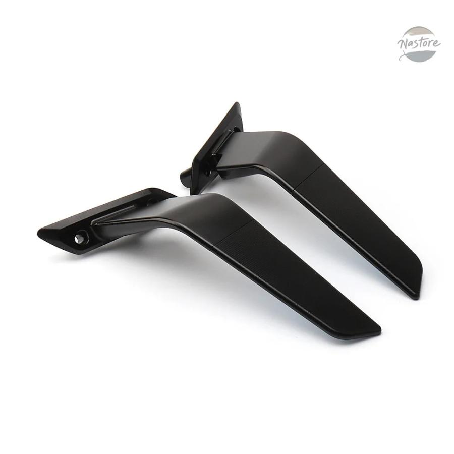 並行輸入品 バイク FIXED WING REARVIEW MIRROR WITH ADJUSTABLE ROTATION BLACK MODIFICATION SUITABLE ヤマハ T-MAX 560 2022-2023の画像