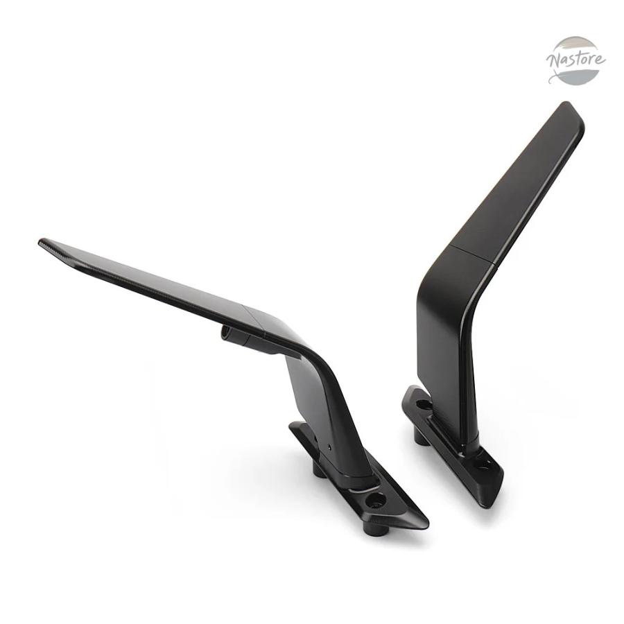 並行輸入品 バイク FIXED WING REARVIEW MIRROR WITH ADJUSTABLE ROTATION BLACK MODIFICATION SUITABLE ヤマハ T-MAX 560 2022-2023の画像
