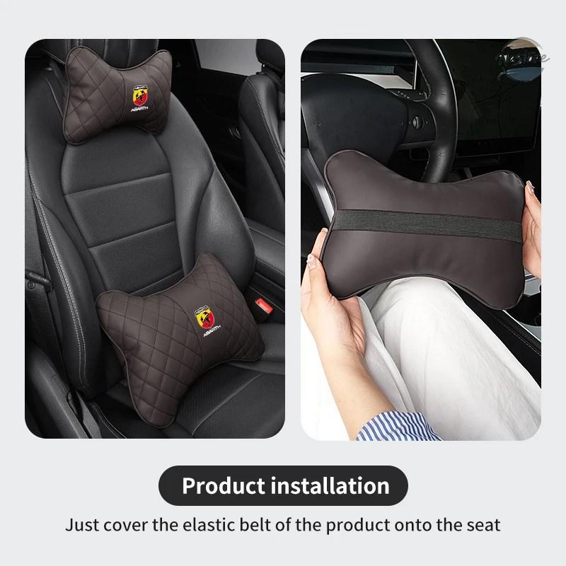 並行輸入品 アバルト 車用ヘッドレスト 通気性 ソフトネックピロー
