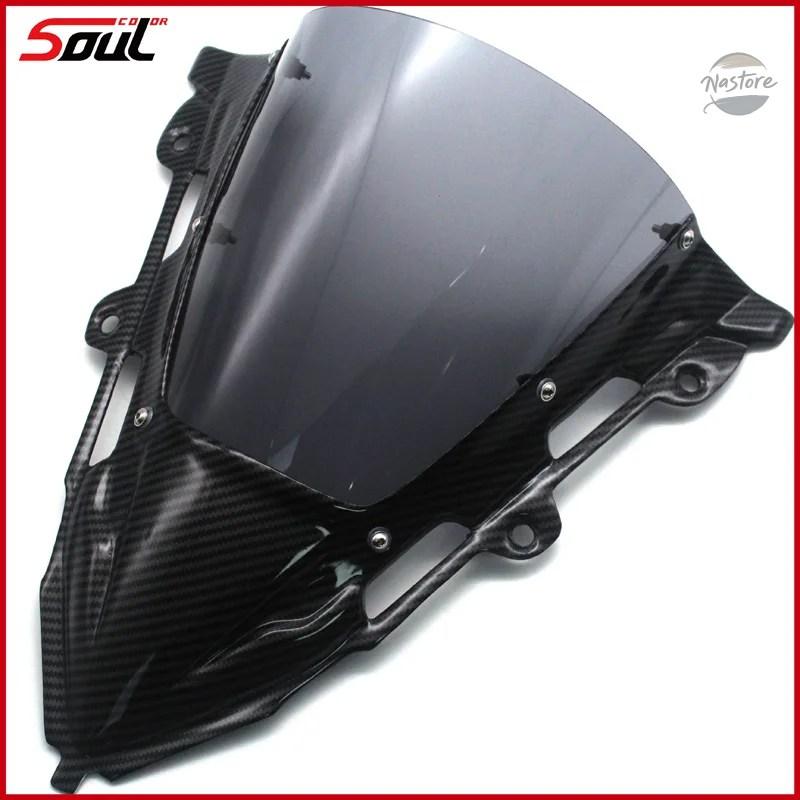 並行輸入品 オートバイ用カーボンファイバー製スポーツウィンドスクリーン ウィンドシールドバイザー CBR650R 2019-2020 19-24 2021 2022 2023 2024