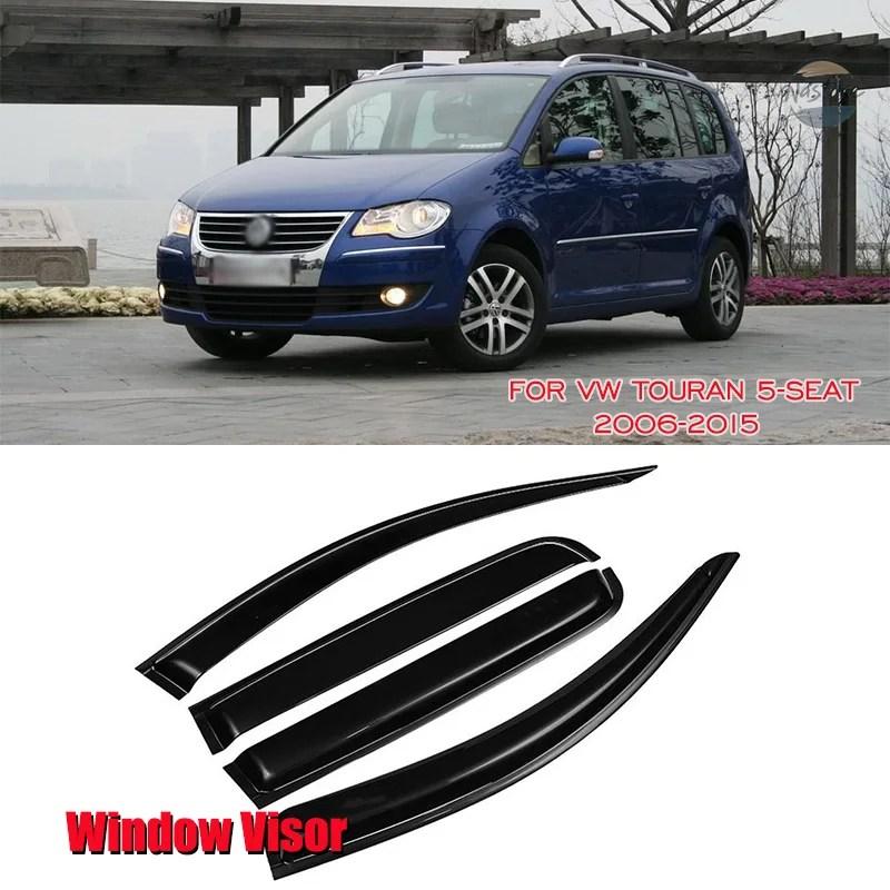 並行輸入品 フォルクスワーゲン VW トゥーラン 5人乗り 2006-2015 サイドウィンドウバイザー オーニングシェルター サンレインディフレクターガード ウェの画像