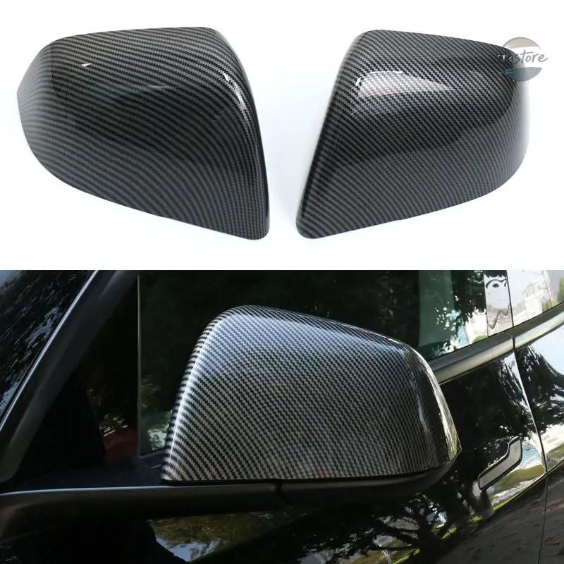 並行輸入品 カーボンファイバー製車用バックミラーカバー テスラ モデル3 ハイランド ABS製 バックミラー装飾シェル 自動車外装アクセサリーの画像
