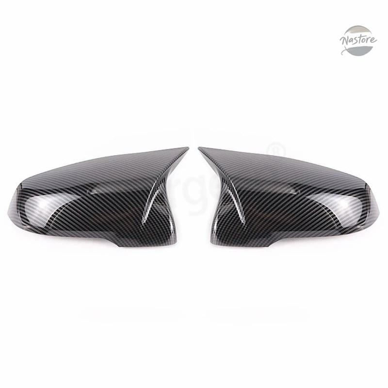 並行輸入品 カーボンファイバースタイル ブラック リアビュー サイドミラーカバーキャップ BMW X1 F48 X2 F39 F40 F53 F44 Z4 G39 トヨタ スープラの画像