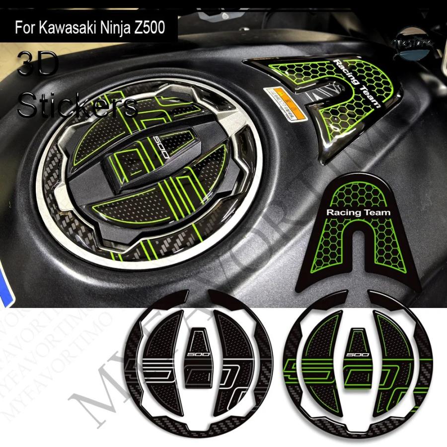 並行輸入品 オートバイ カワサキ Z500 2020-2025 タンクパッド サイドグリップ ガス燃料オイルキット ニーフェアリング フェンダー 3Dステッカー デカー_9