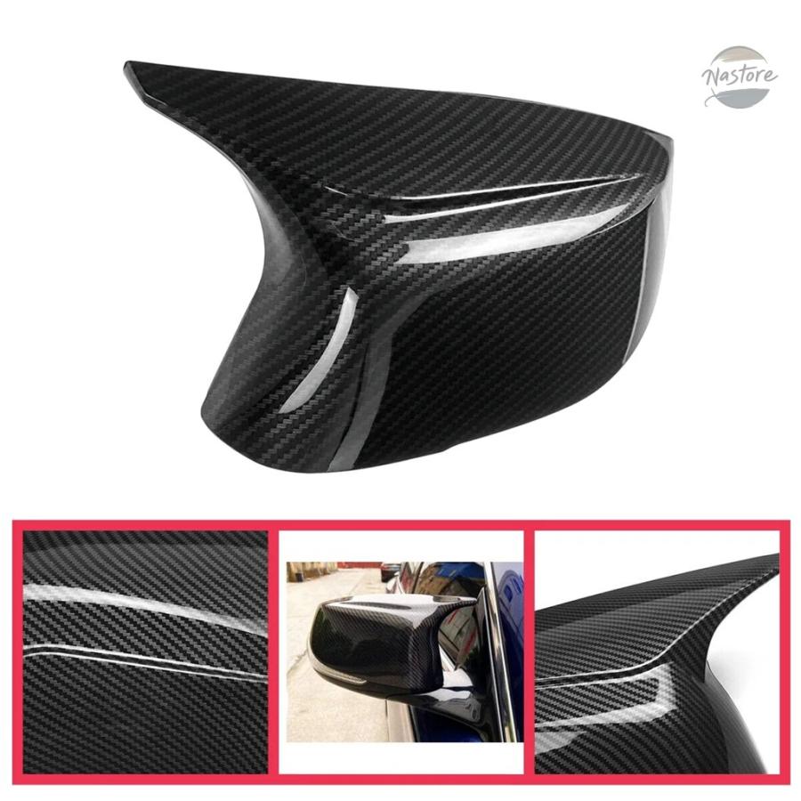 並行輸入品 インフィニティ Q50 Q60 Q70 QX30 2014-2021 カーボンファイバーカラー バックミラーカバーキャップ サイドドアミラー Mスタイル ペアの画像