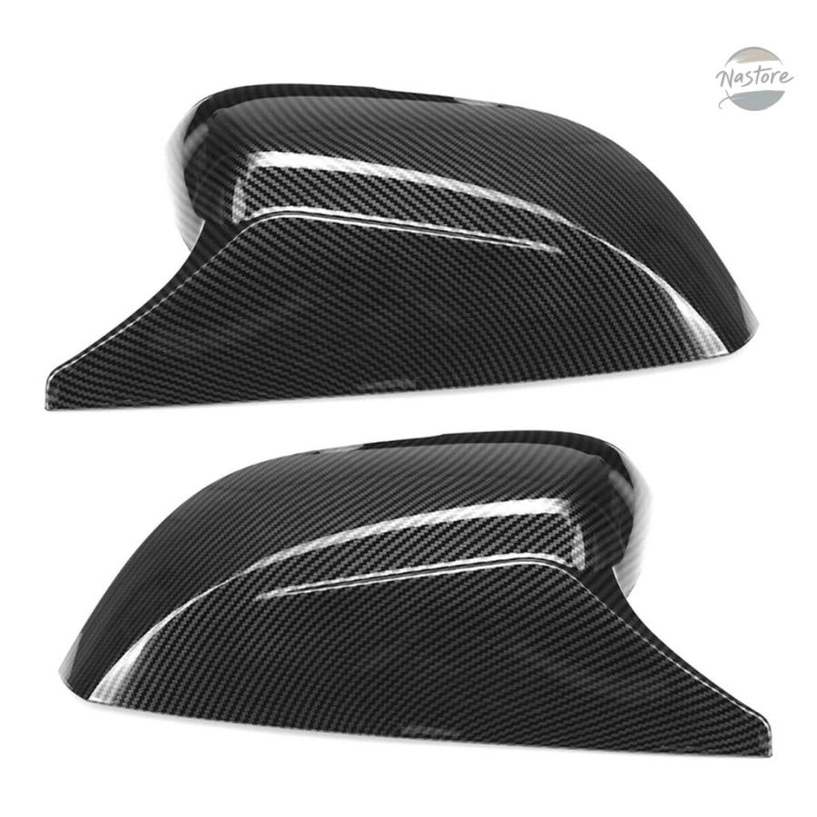 並行輸入品 インフィニティ Q50 Q60 Q70 QX30 2014-2021 カーボンファイバーカラー バックミラーカバーキャップ サイドドアミラー Mスタイル ペアの画像