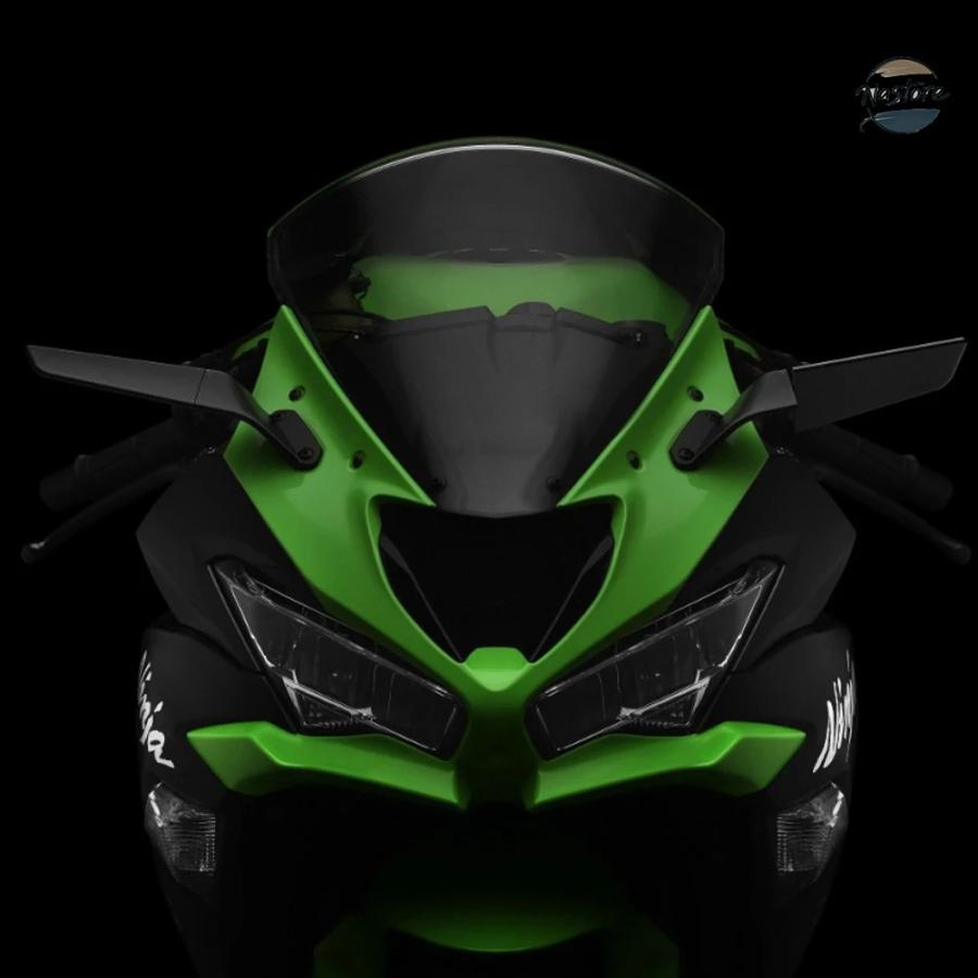 並行輸入品 カワサキ Ninja ZX4R ZX4RR ZX6R Ninja 636 バックミラー ステルスミラー スポーツウィングレットミラー 調整可能なステルスミラー_3