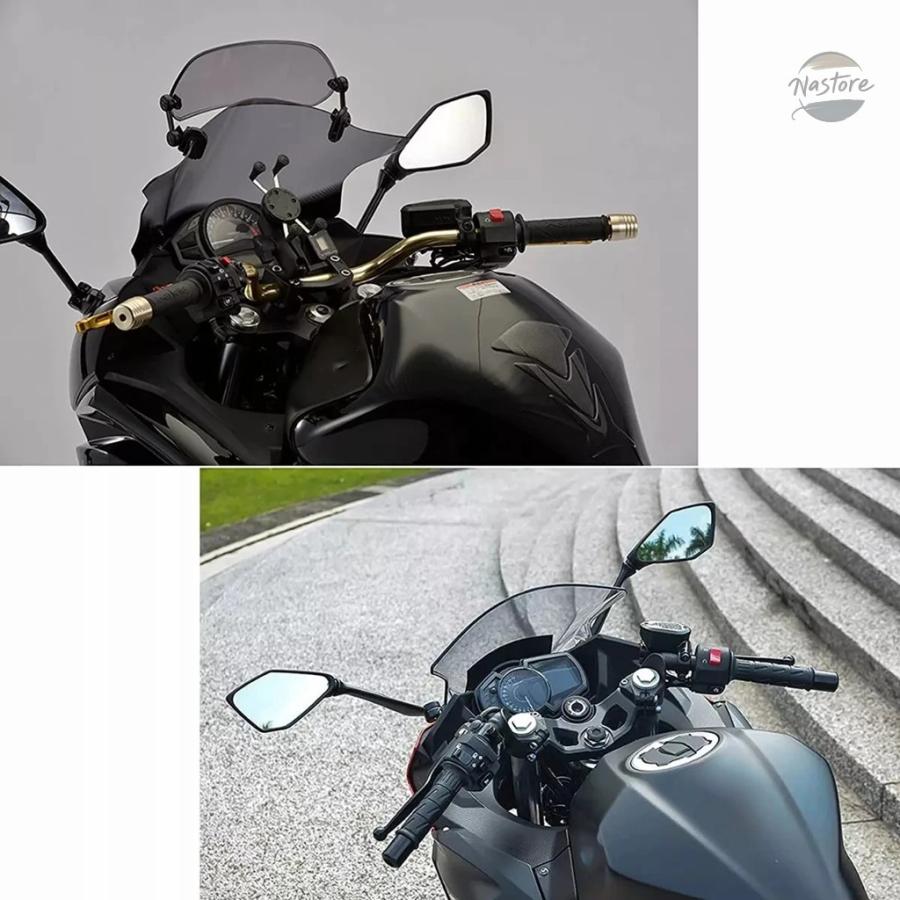 並行輸入品】バイク用リアビューミラー Kawasaki Ninja 250 250SL 300