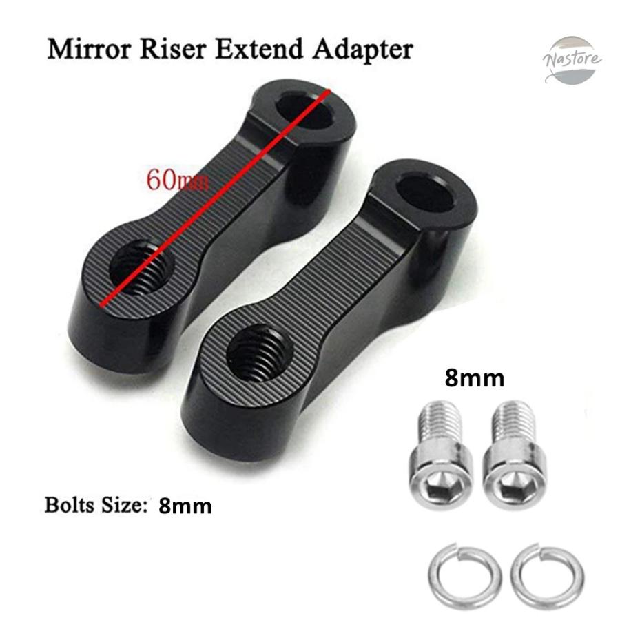 専用② 並行輸入品 8MM オートバイ用バックミラー延長ライザー延長アダプター