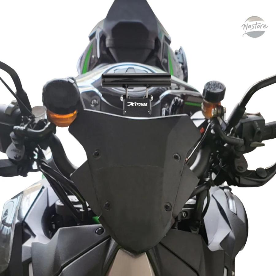 並行輸入品 カワサキ ZH2 2020 2021 2022 2023 2024 2025 オートバイ用 GPS ナビゲーション マウントプレート ブラケット フロントガラス用 電話スタンドの画像