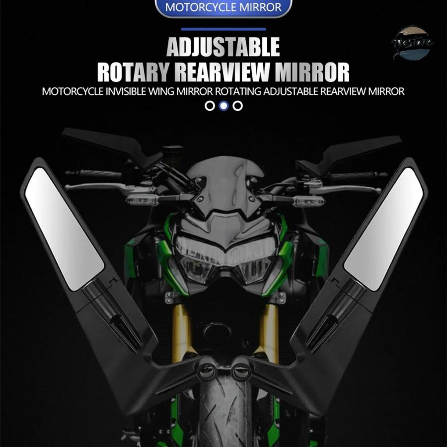 並行輸入品 ヤマハ MT 07 MT07 MT 09 MT09 SP MT 10 MT10 SP バイクミラー ステルスウィングレット ミラーキット 回転調整可能ミラー_3