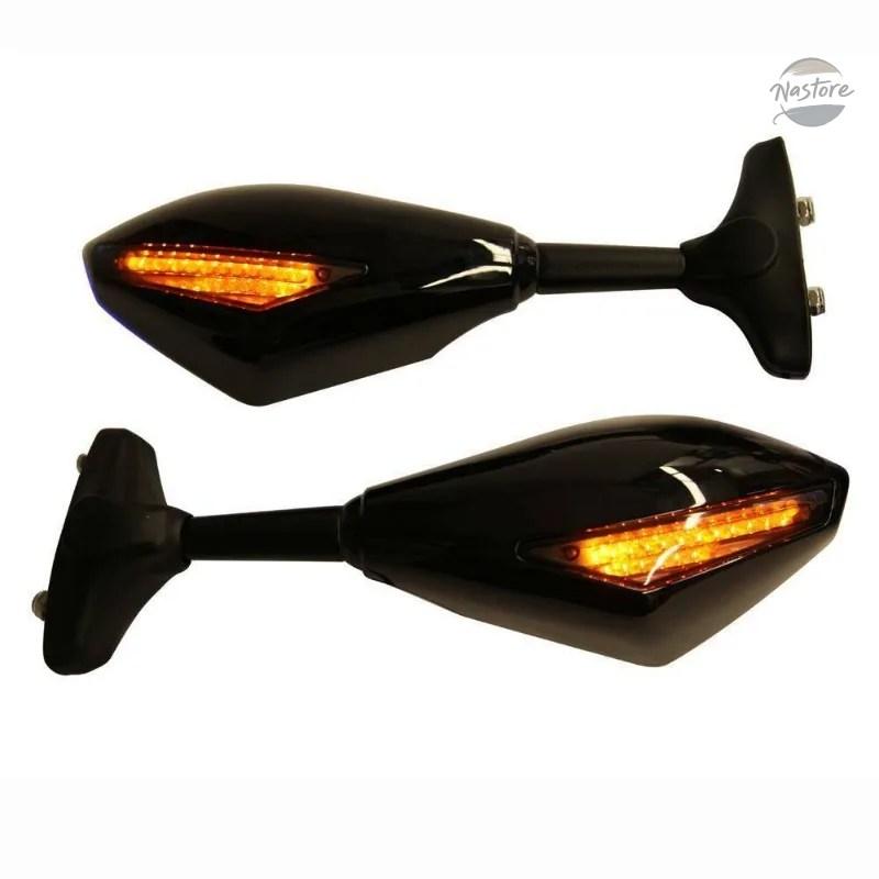 並行輸入品 レーシングバックミラー（ウインカー付きLED）ヤマハ YZF